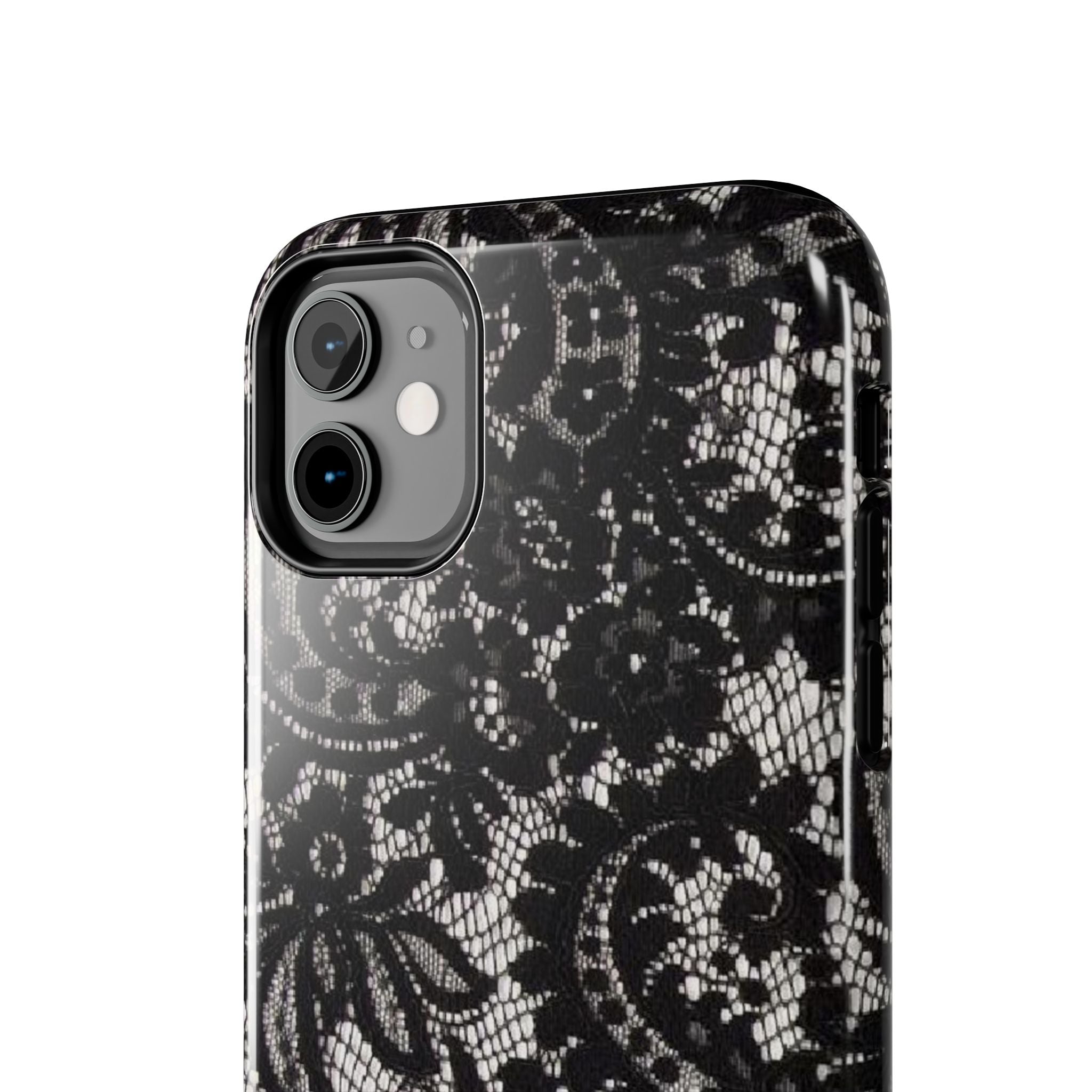 Hand-Bedazzled Initials Lace iPhone Case