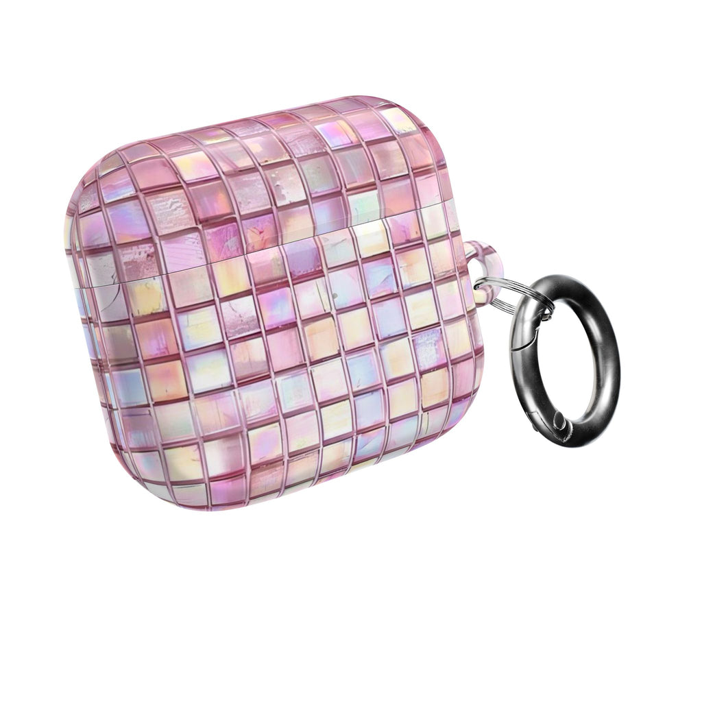 Pink Square Glass AirPod Case