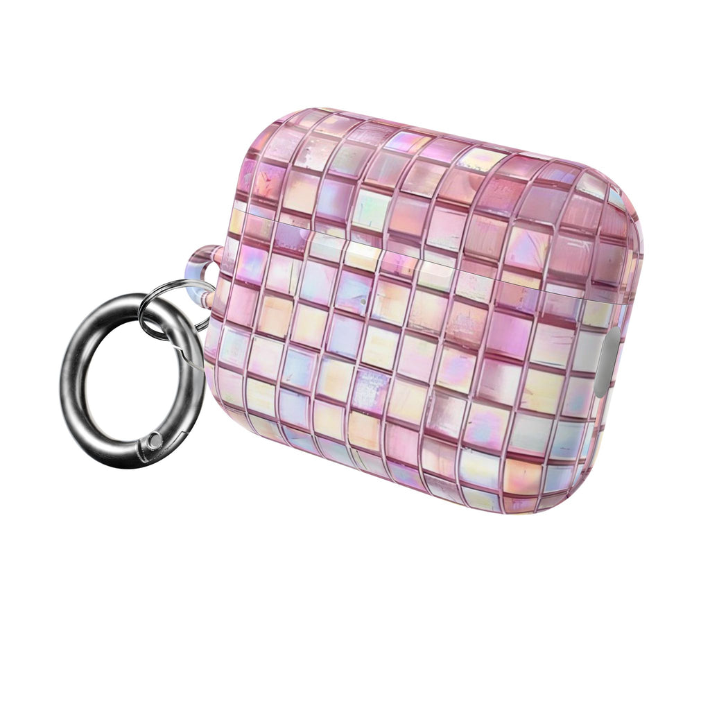 Pink Square Glass AirPod Case