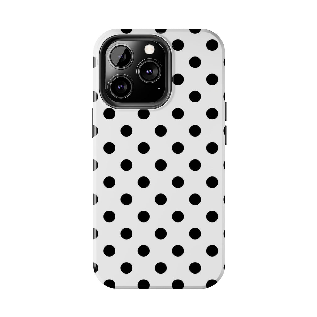 White Polka Dot iPhone Case
