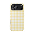 Yellow and White Gingham iPhone Case
