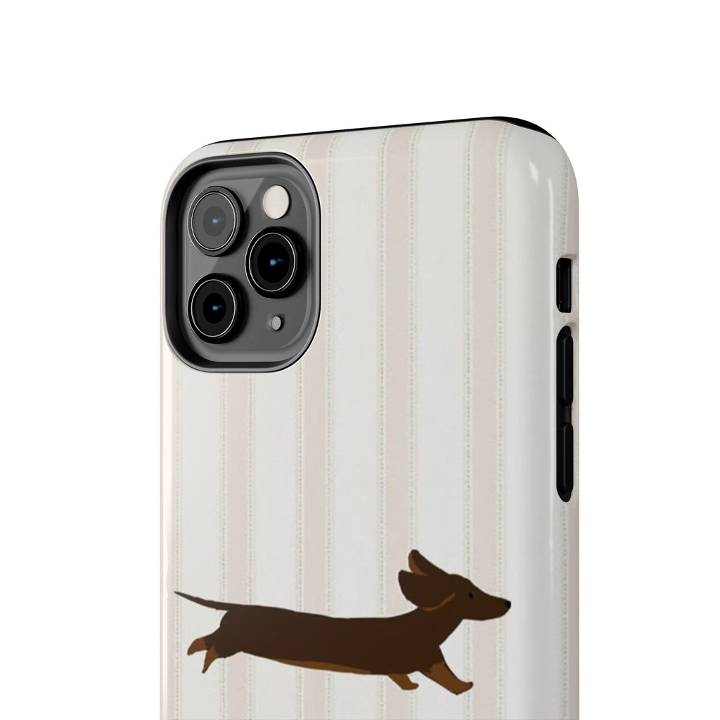 Leaping Dachshund iPhone Case