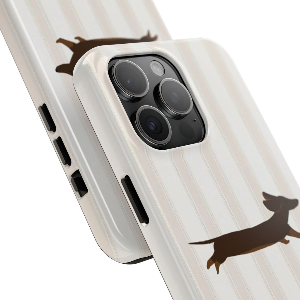 Leaping Dachshund iPhone Case