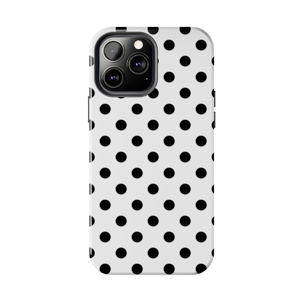 White Polka Dot iPhone Case