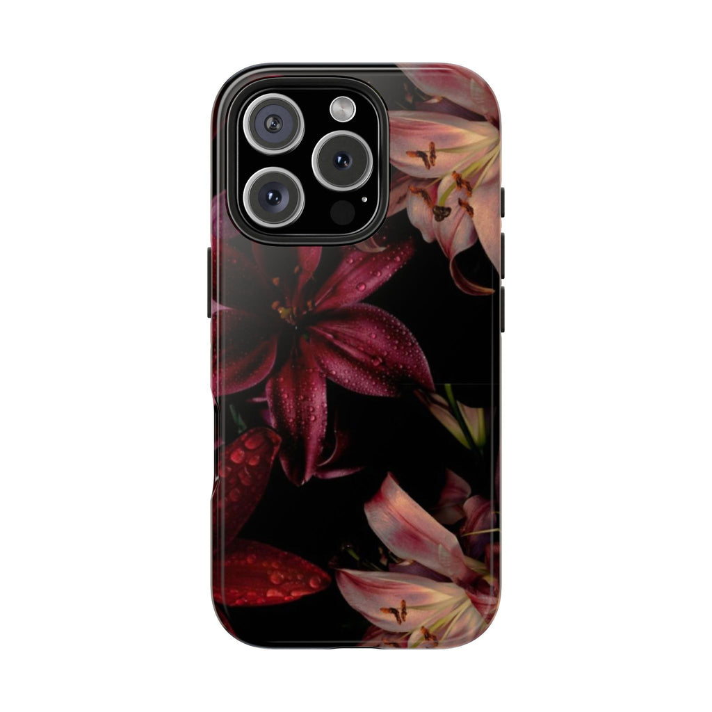 Rain-Kissed Lilies iPhone Case