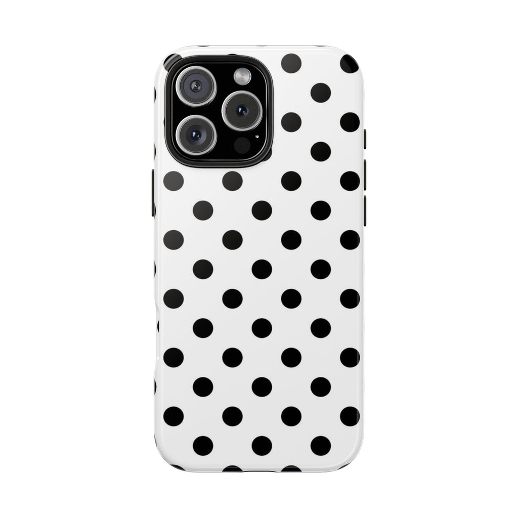 White Polka Dot iPhone Case