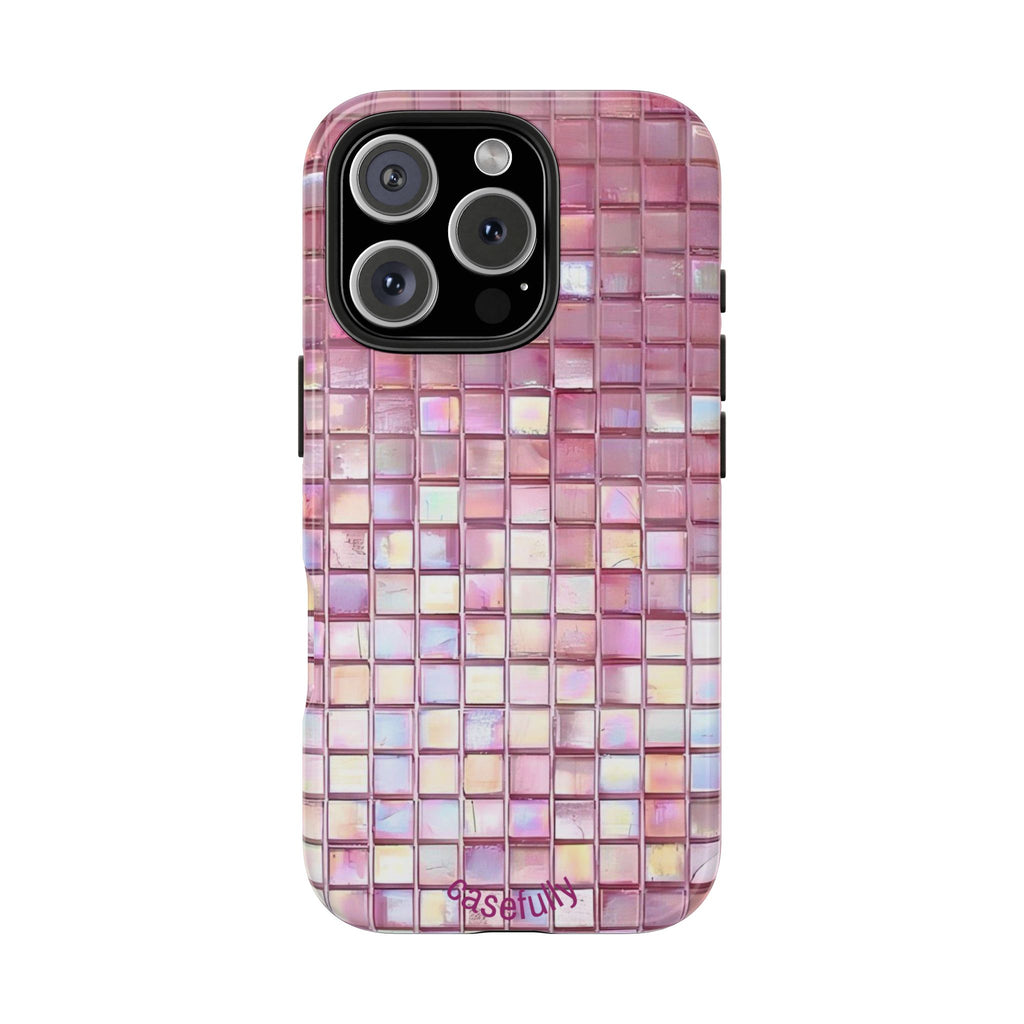 Pink Square Glass iPhone Case