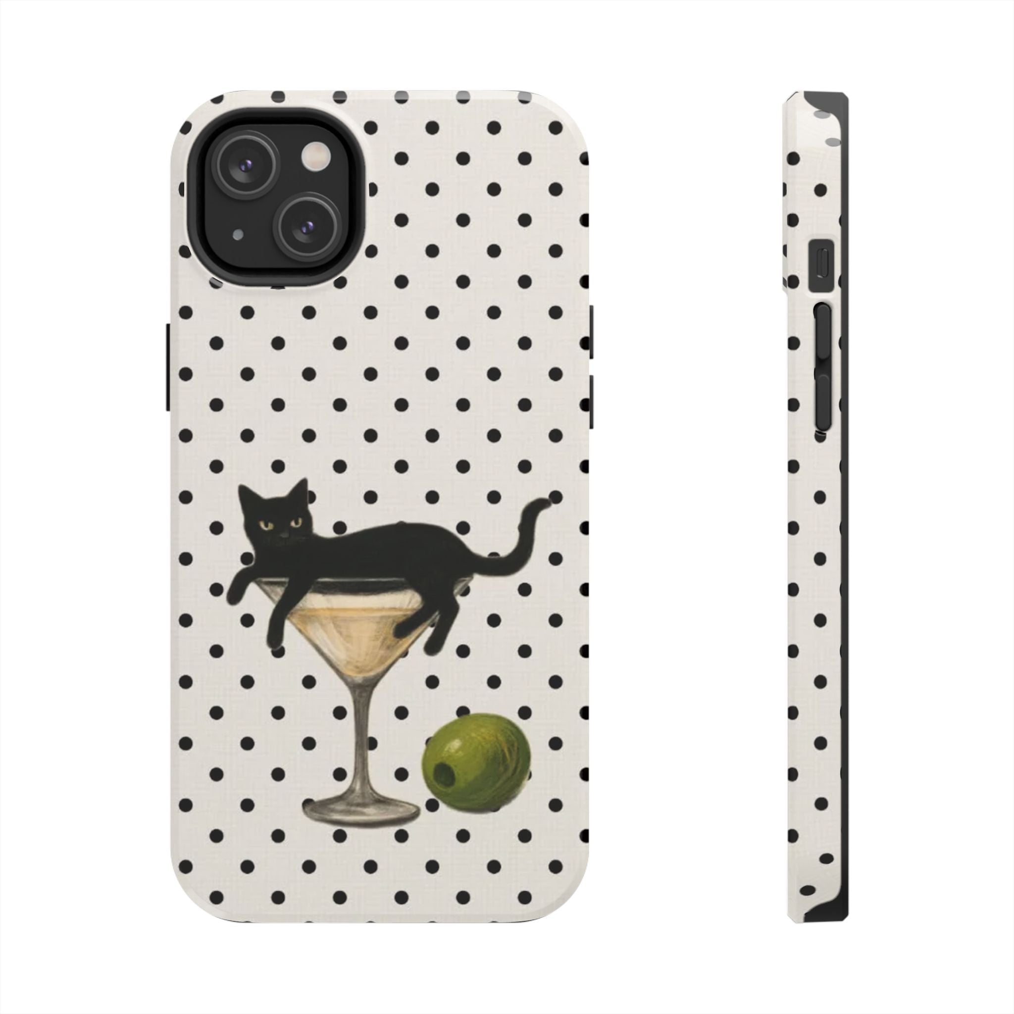 Meow-tini Polka Dot iPhone Case