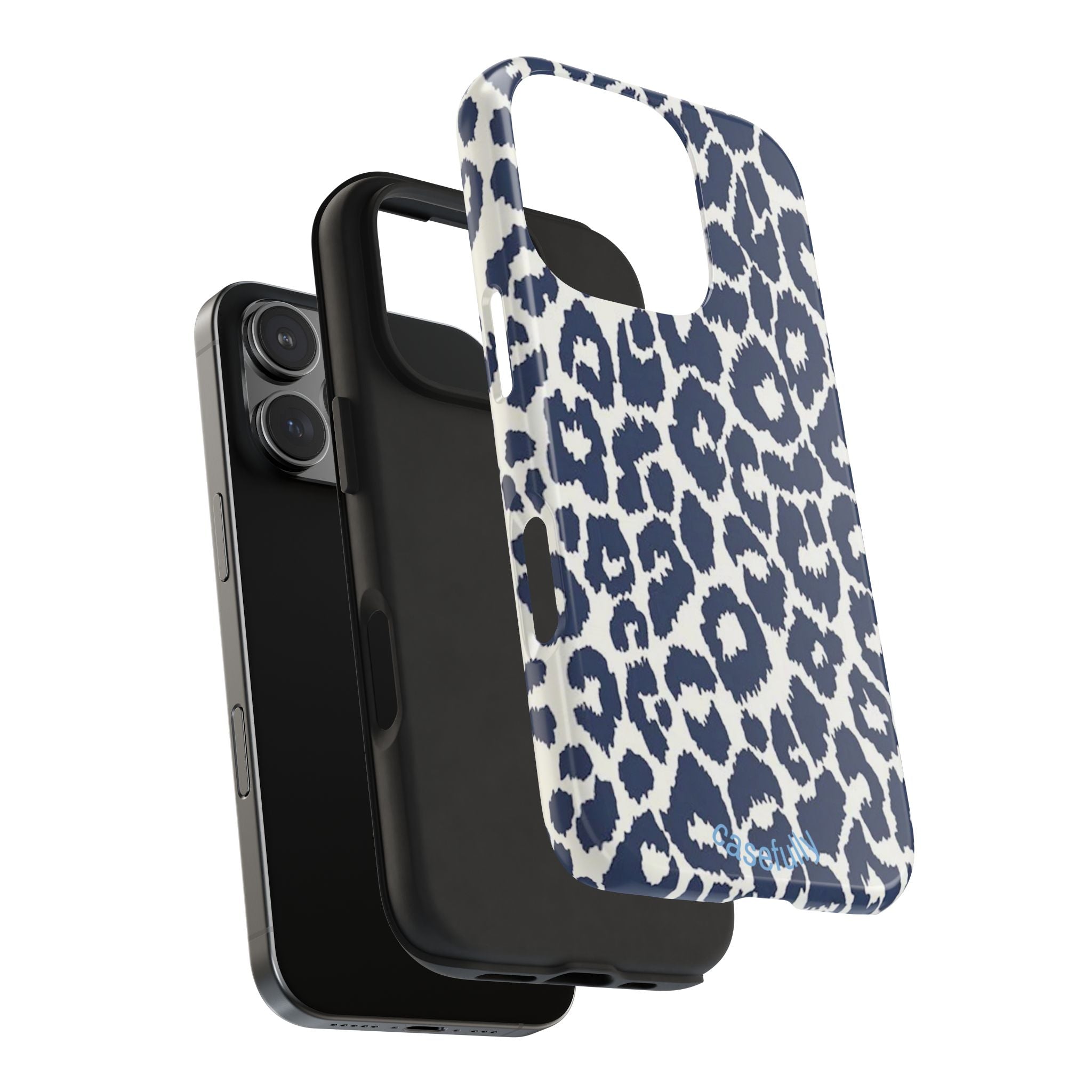 Iconic Blue Leopard iPhone Case