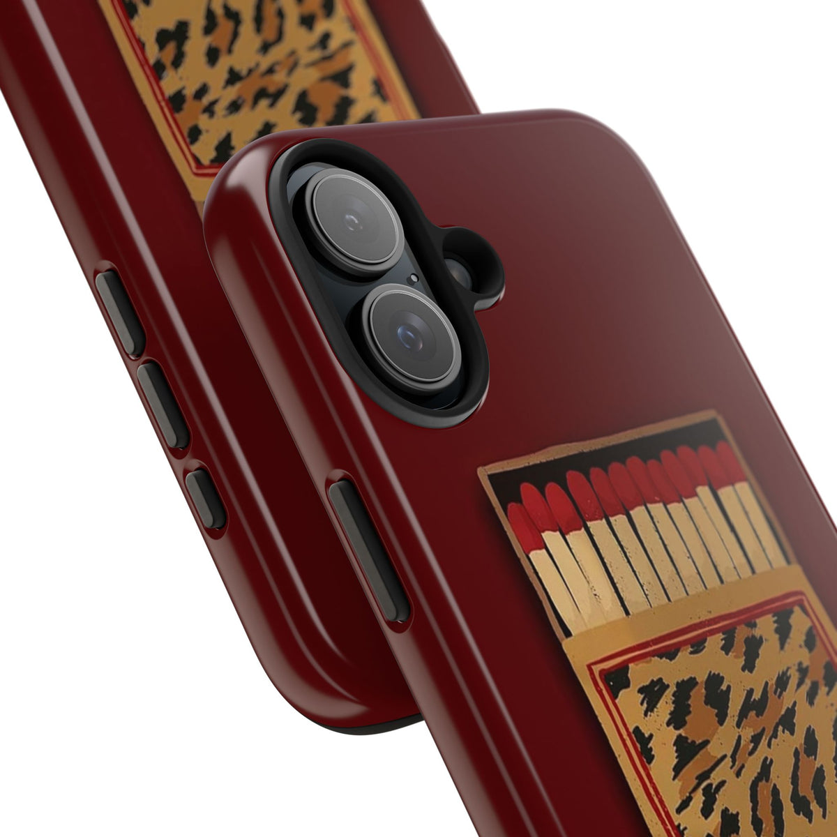 Burgundy Match iPhone Case