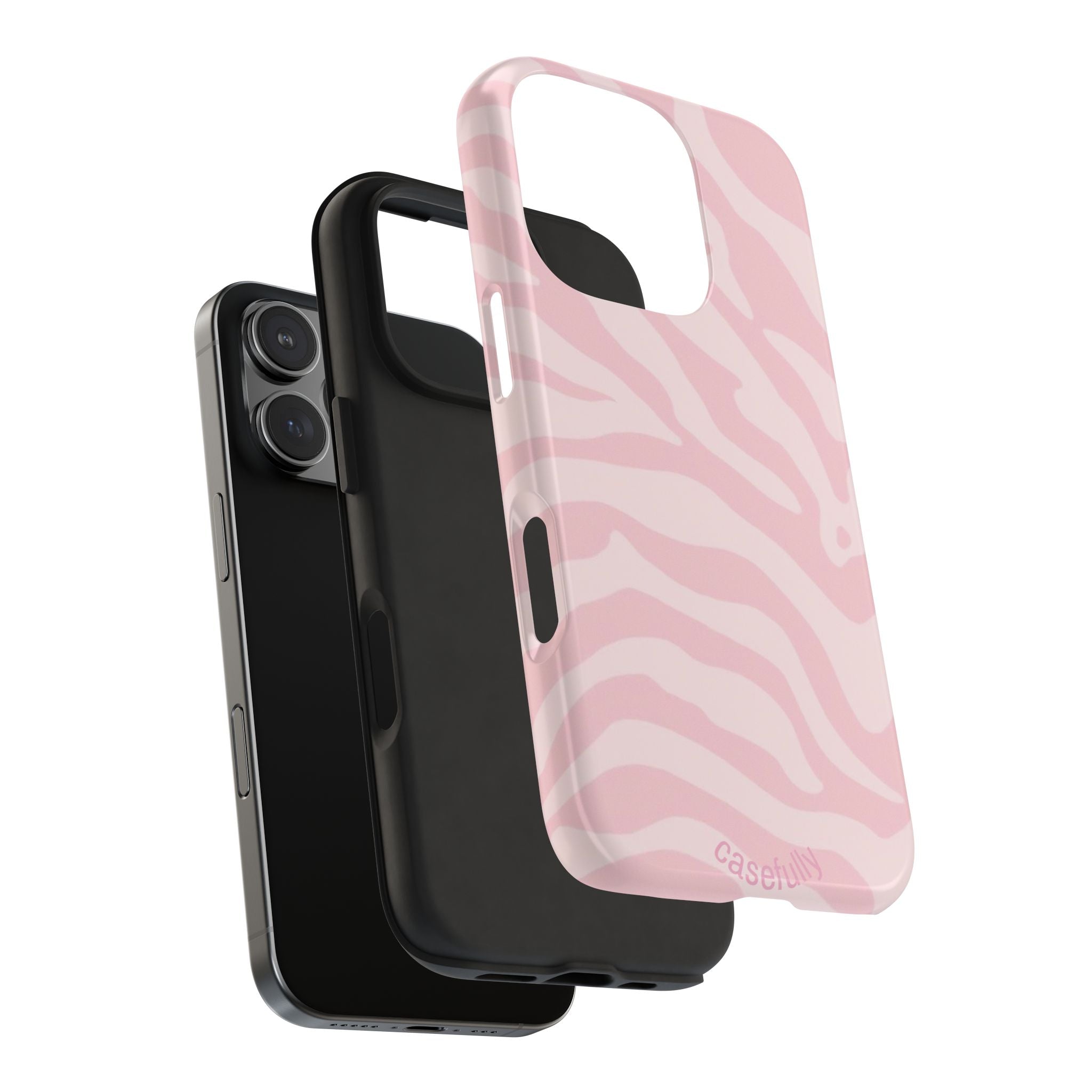 Light Pink Zebra iPhone Case