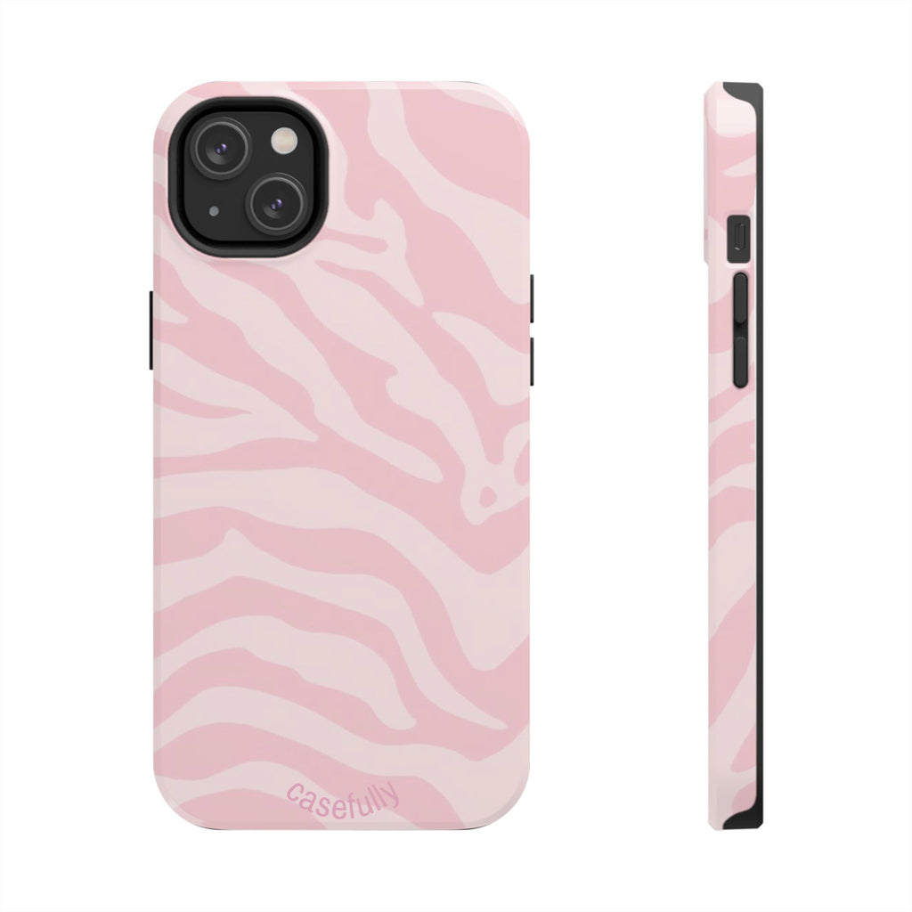 Light Pink Zebra iPhone Case