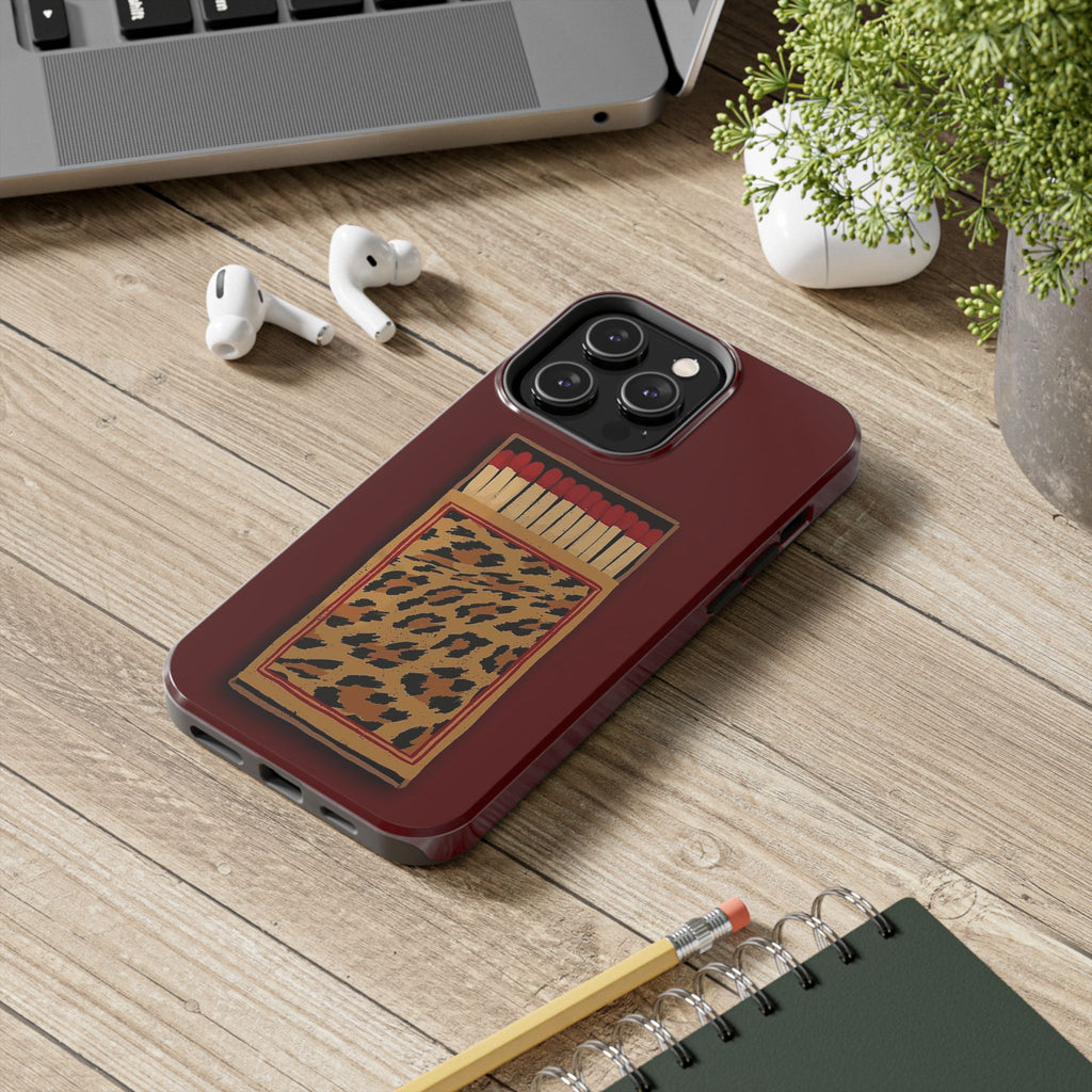 Burgundy Match iPhone Case