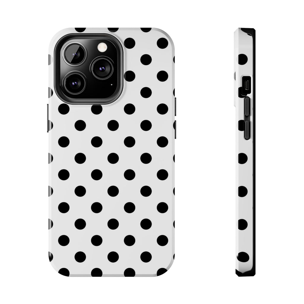White Polka Dot iPhone Case