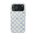 Blue and White Checkered iPhone Case