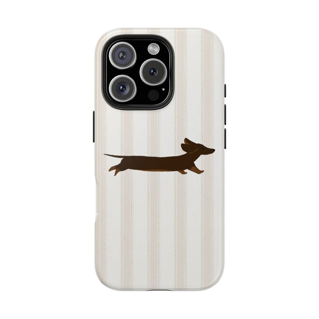 Leaping Dachshund iPhone Case