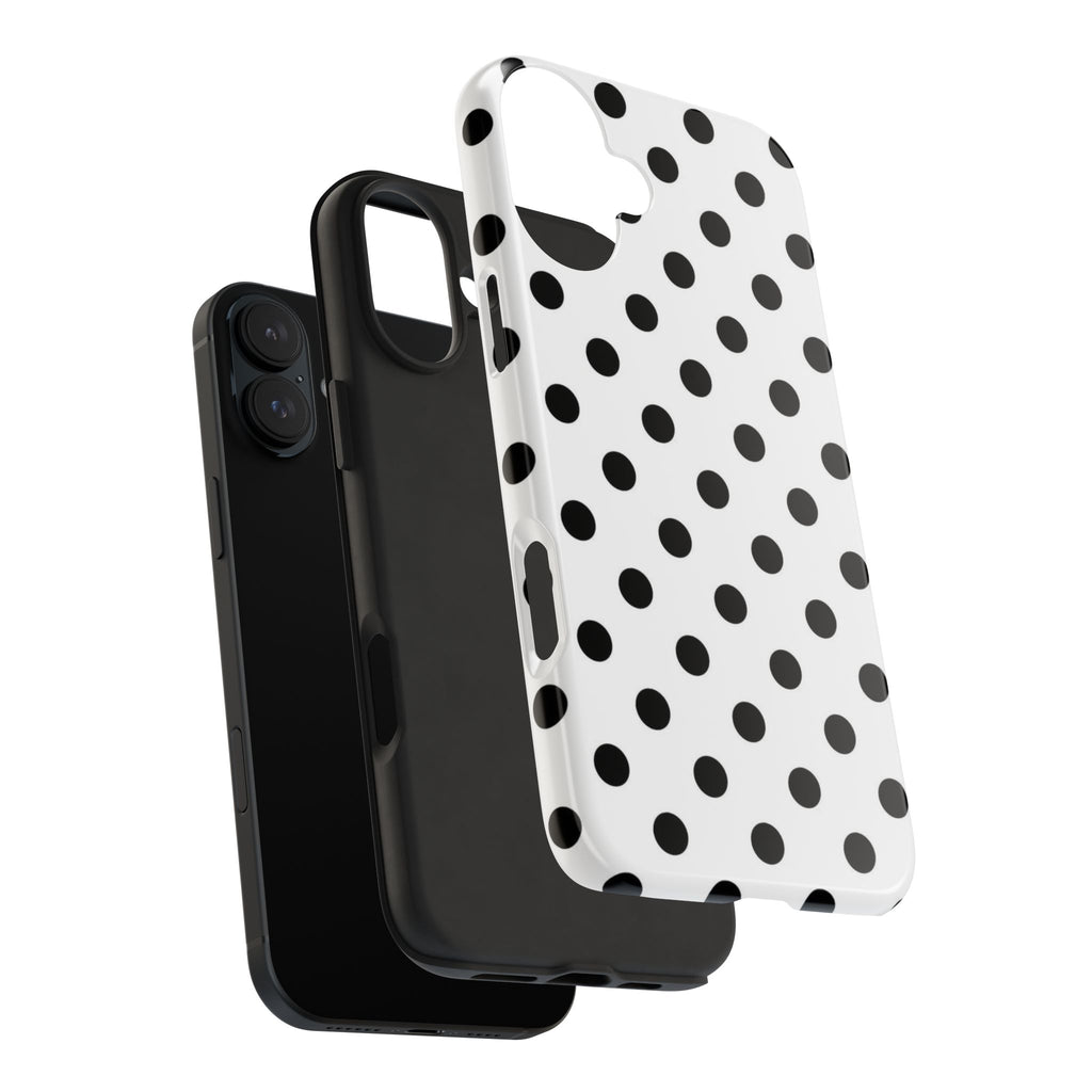 White Polka Dot iPhone Case
