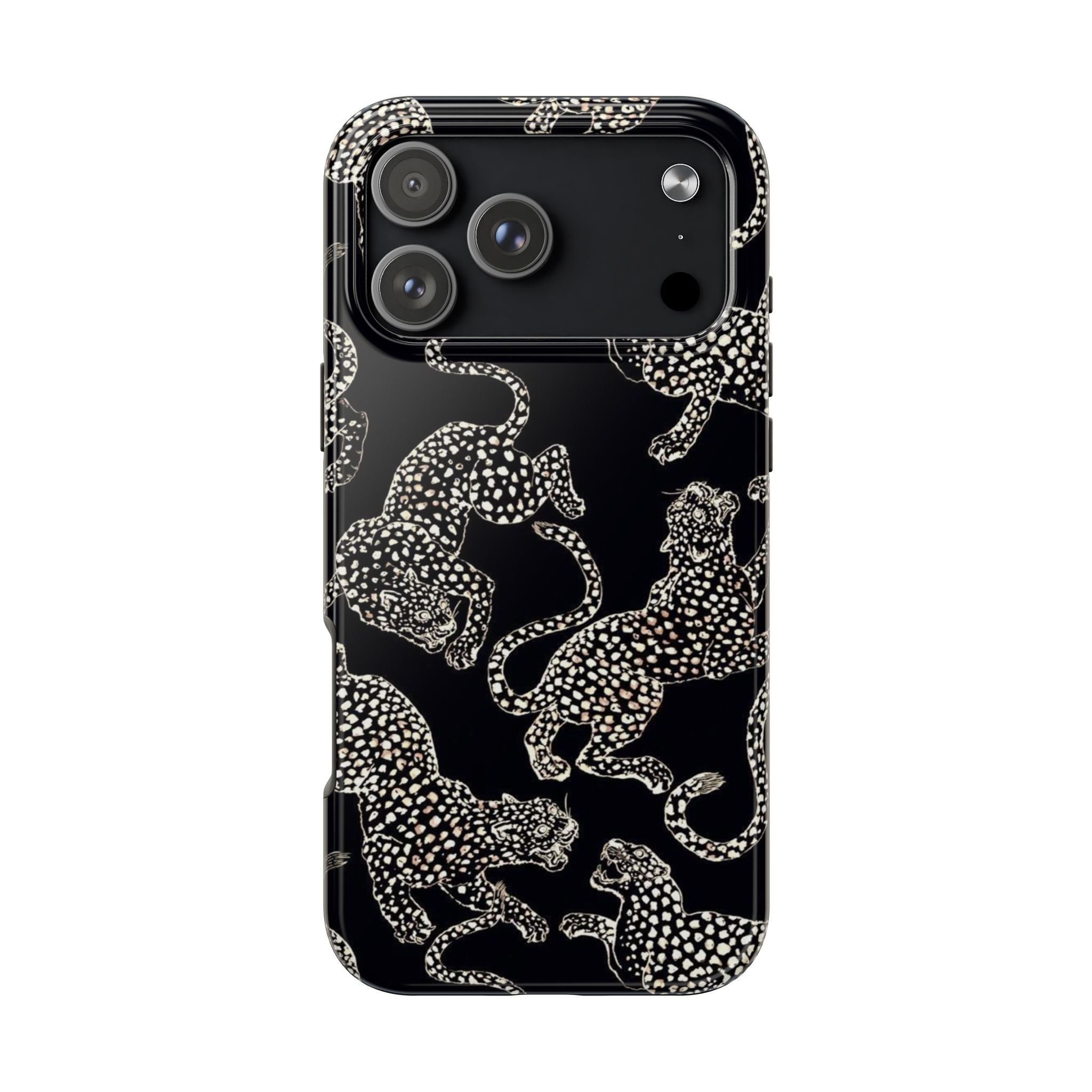 Black and White Leopard iPhone Case