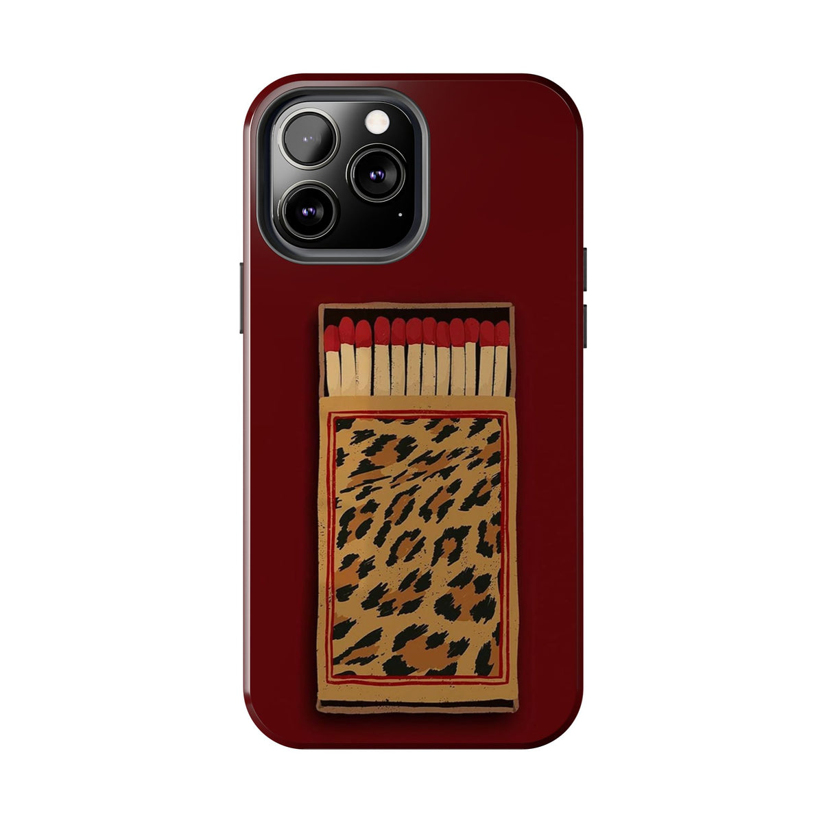Burgundy Match iPhone Case
