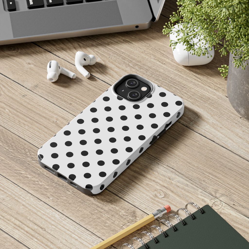 White Polka Dot iPhone Case