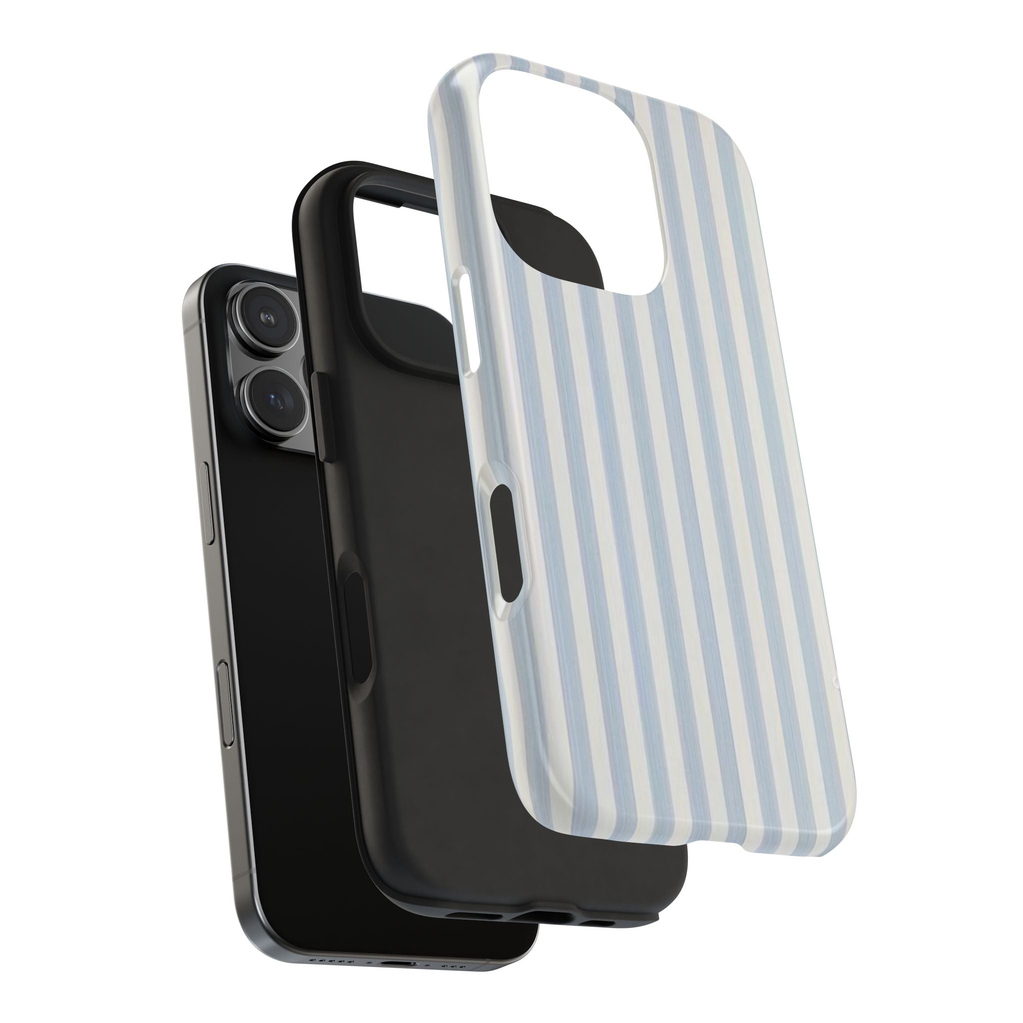 Blue and White Line iPhone Case