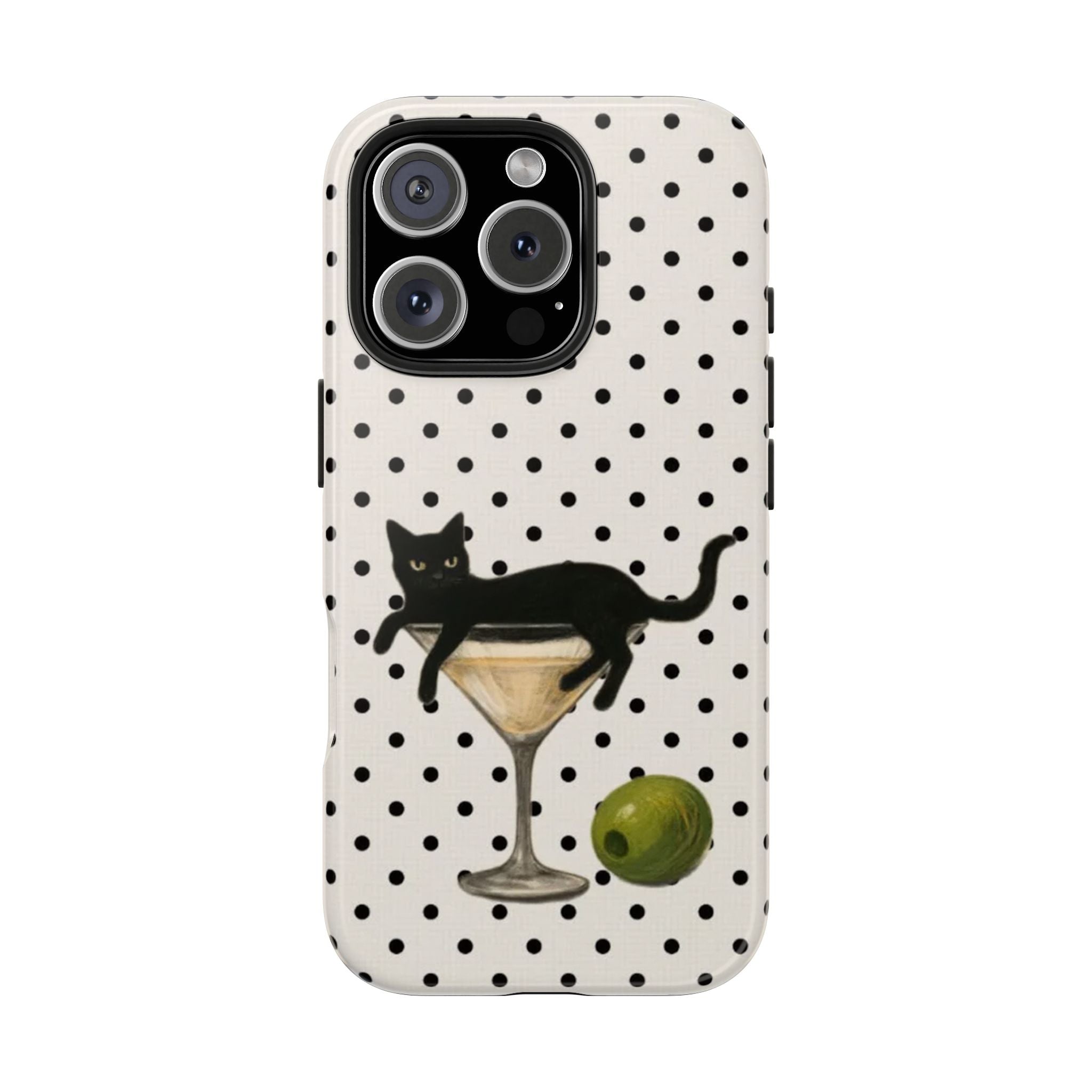 Meow-tini Polka Dot iPhone Case
