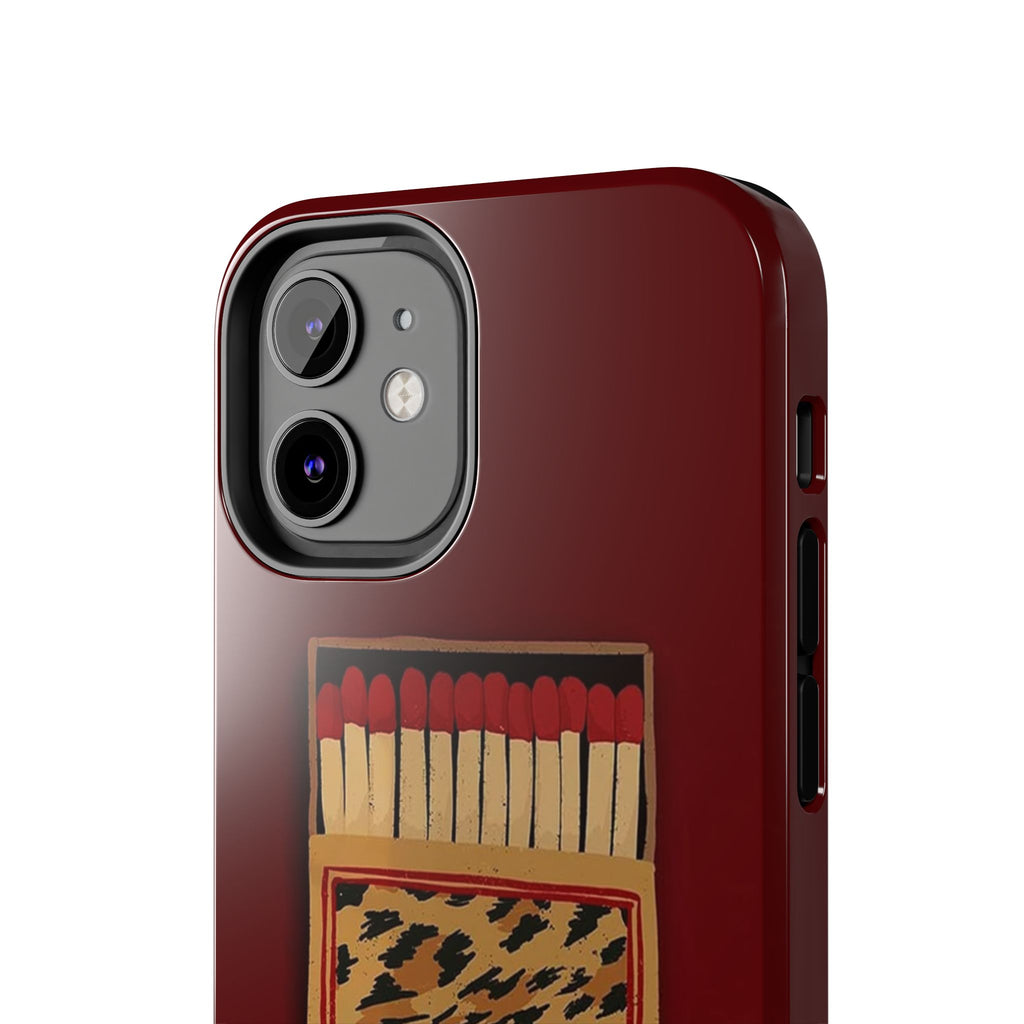 Burgundy Match iPhone Case