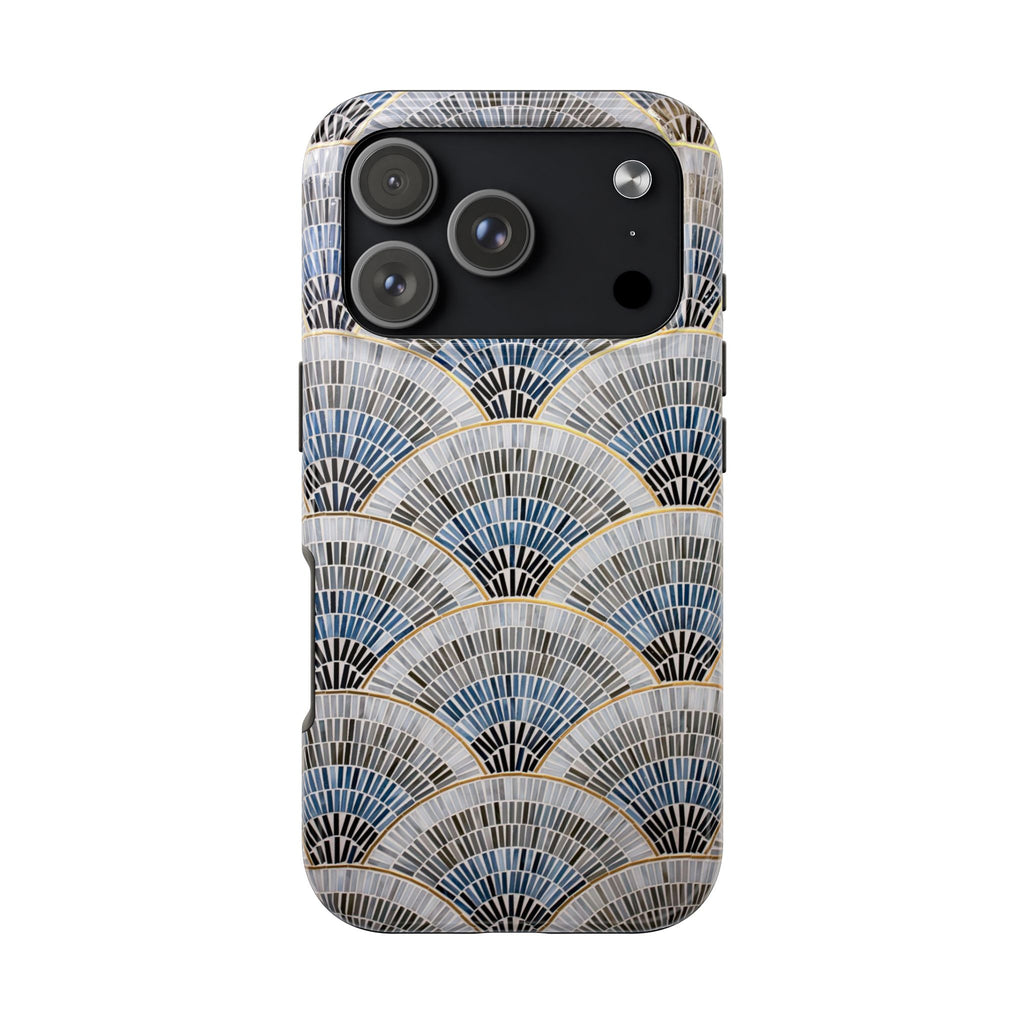 Blue Mosiac Pattern iPhone Case