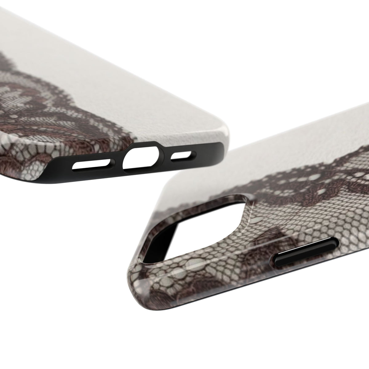 Brown Lace Edge iPhone Case