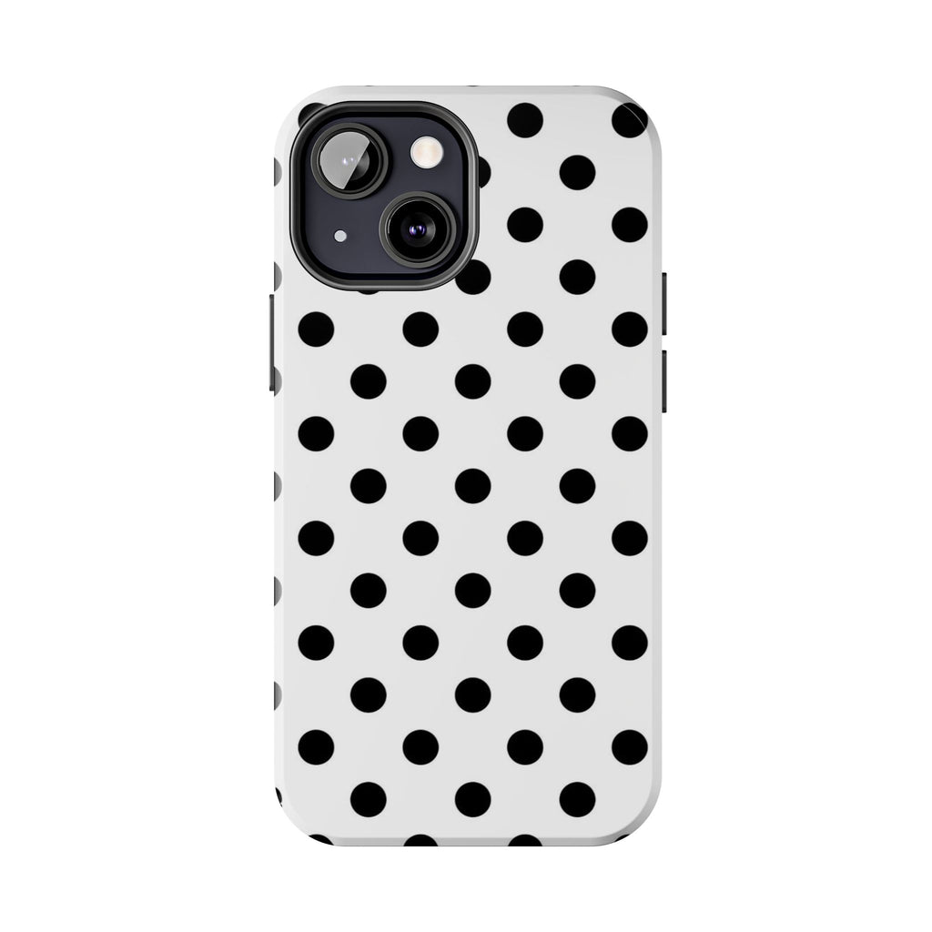 White Polka Dot iPhone Case