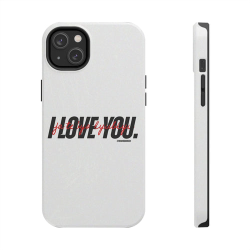 'I love you' in white Heated Rivalry iPhone Case