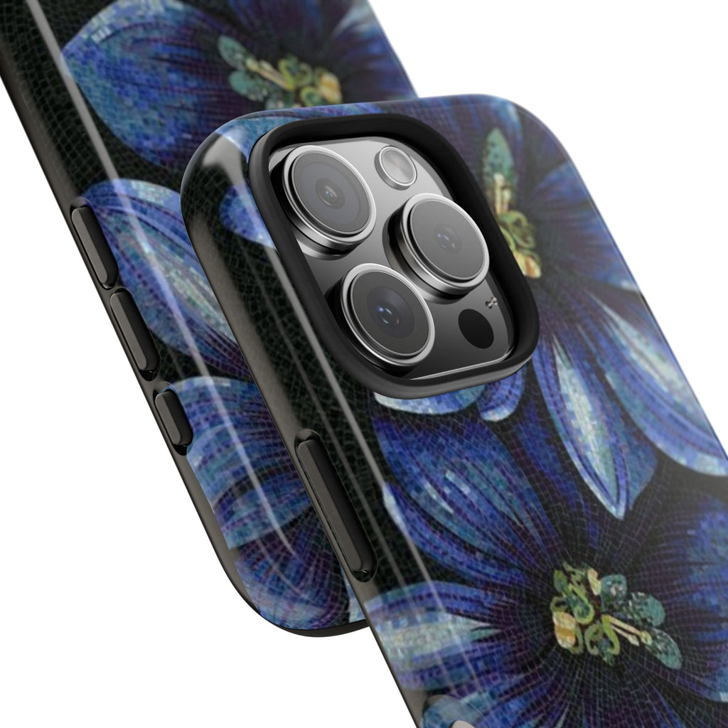 Blue Lilies Mosaic Collection iPhone Case