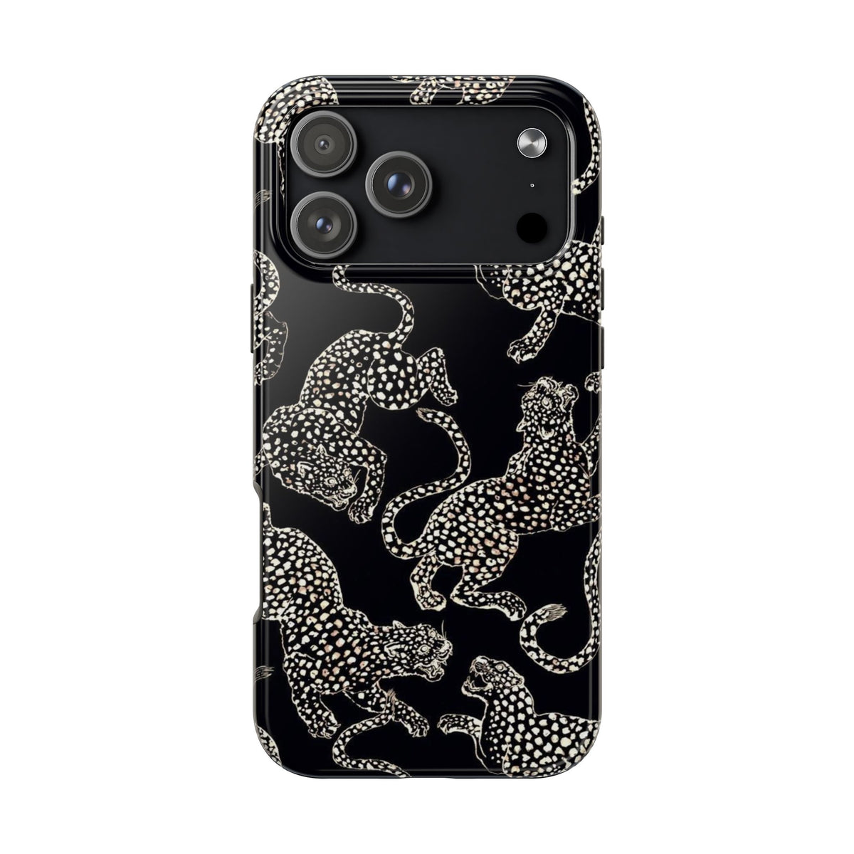 Black and White Leopard iPhone Case