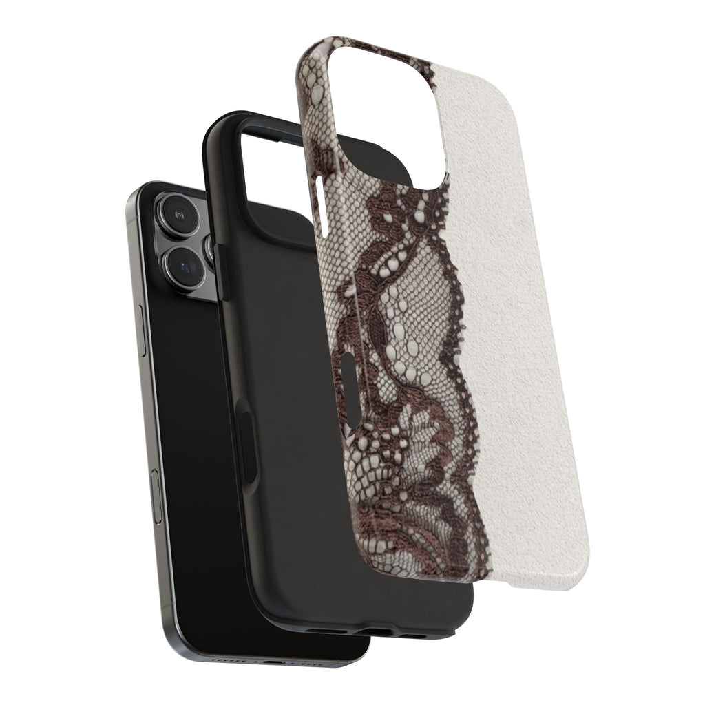 Brown Lace Edge iPhone Case