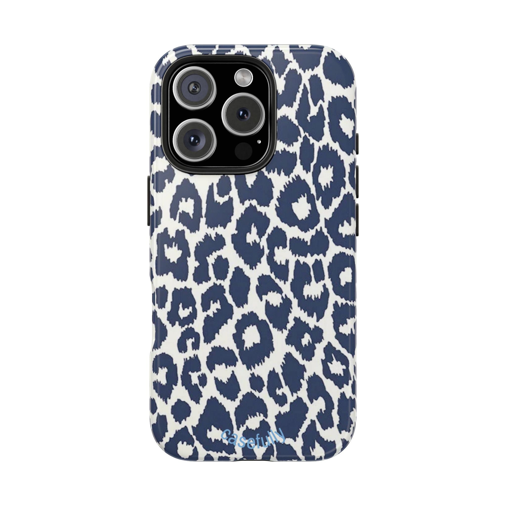 Iconic Blue Leopard iPhone Case