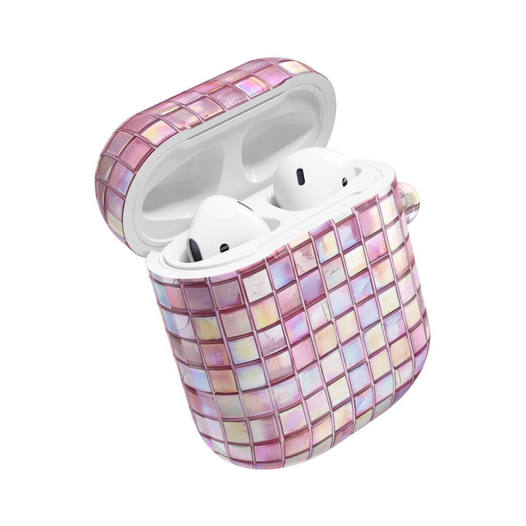 Pink Square Glass AirPod Case