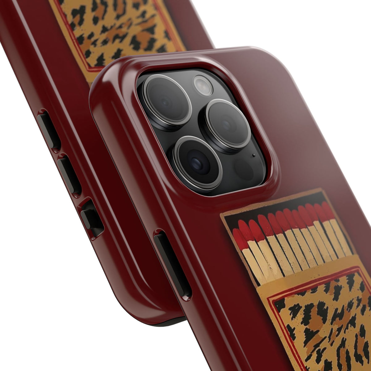 Burgundy Match iPhone Case