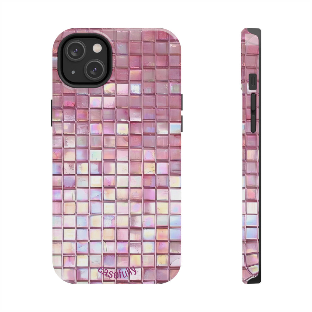 Pink Square Glass iPhone Case