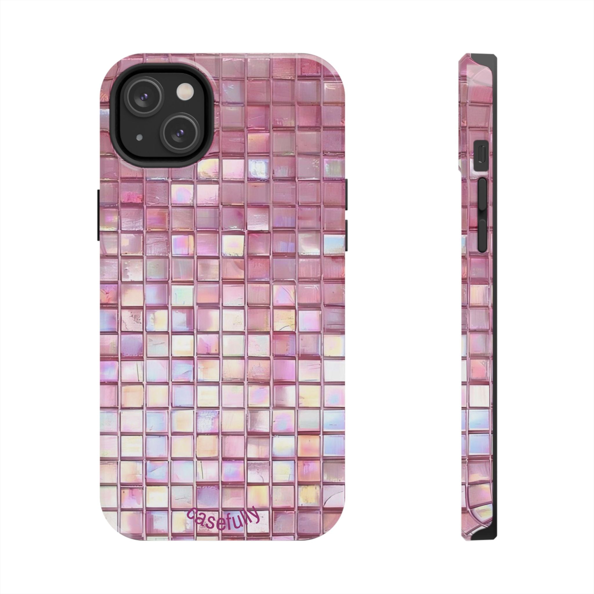 Pink Square Glass iPhone Case