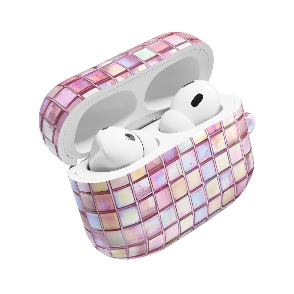 Pink Square Glass AirPod Case