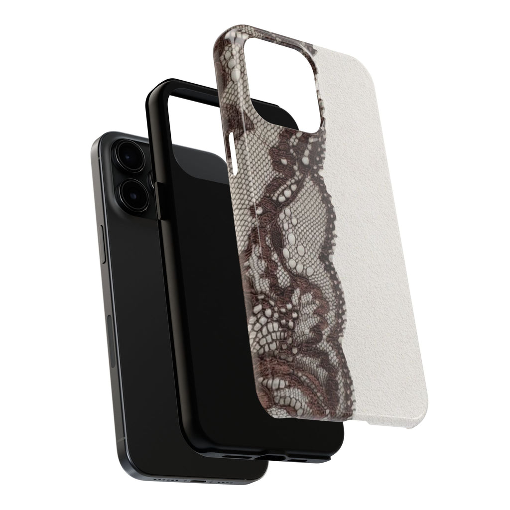 Brown Lace Edge iPhone Case