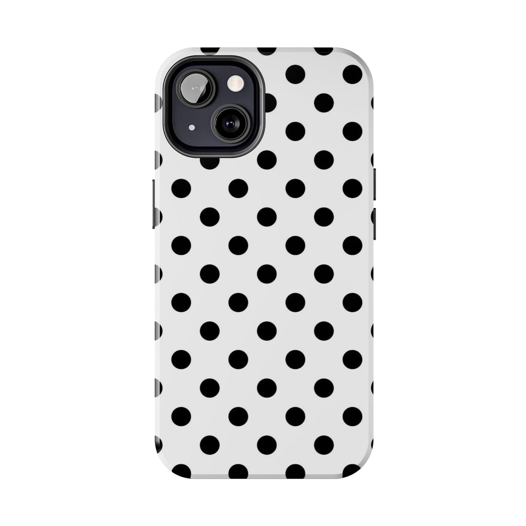 White Polka Dot iPhone Case