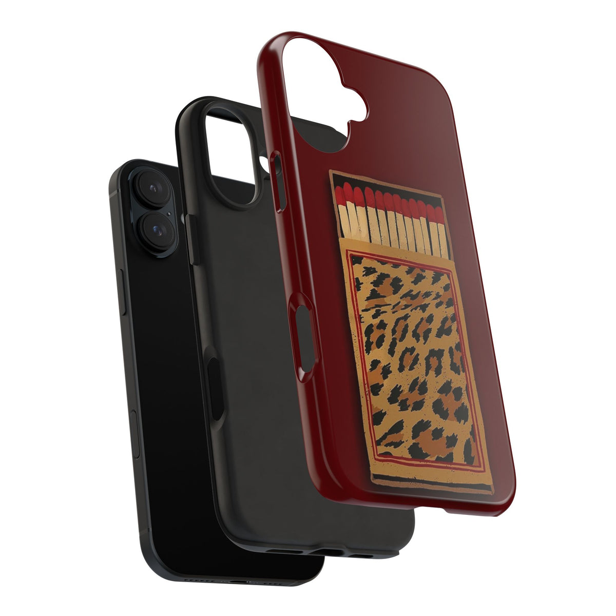 Burgundy Match iPhone Case