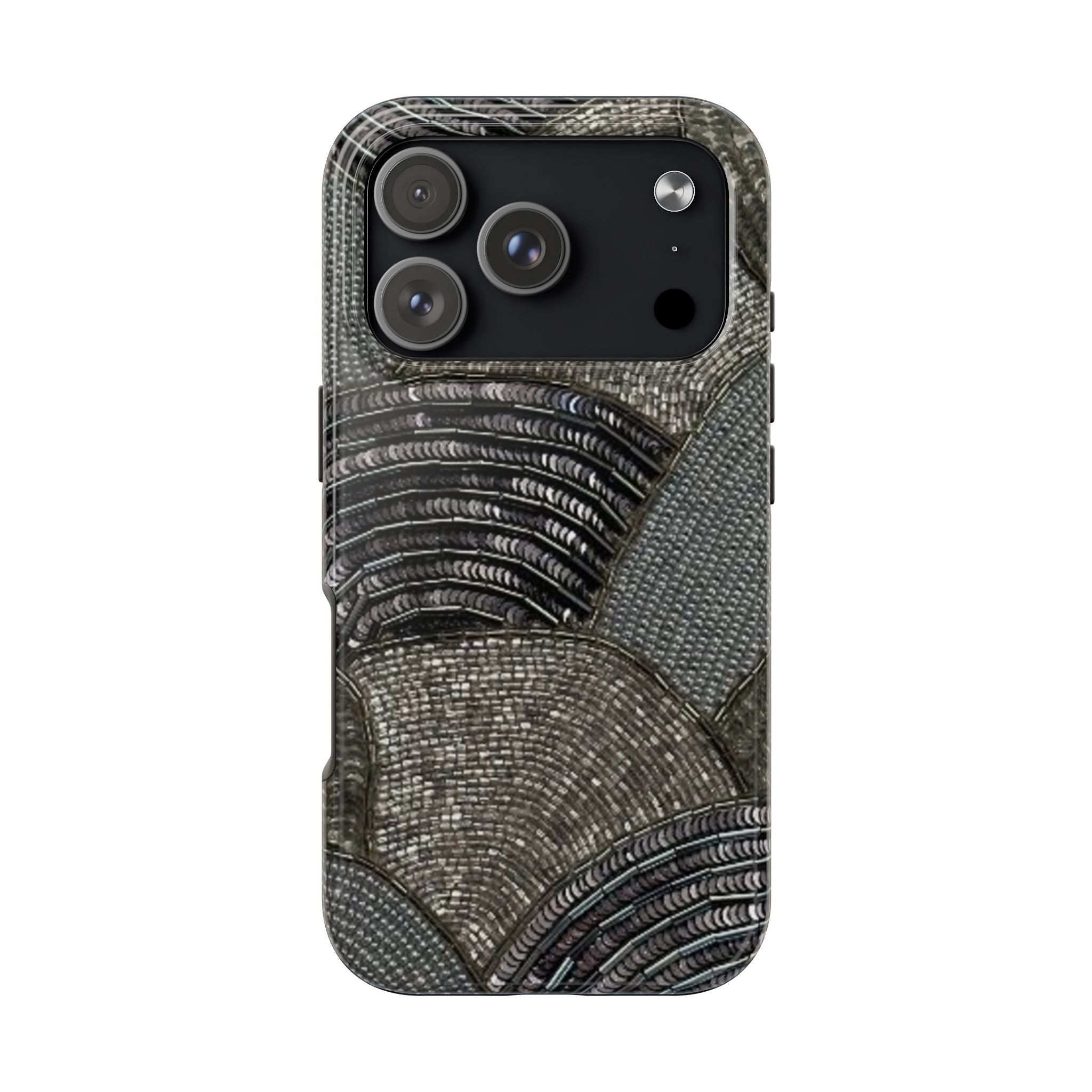Hand‑Beaded Midnight Swirl iPhone Case