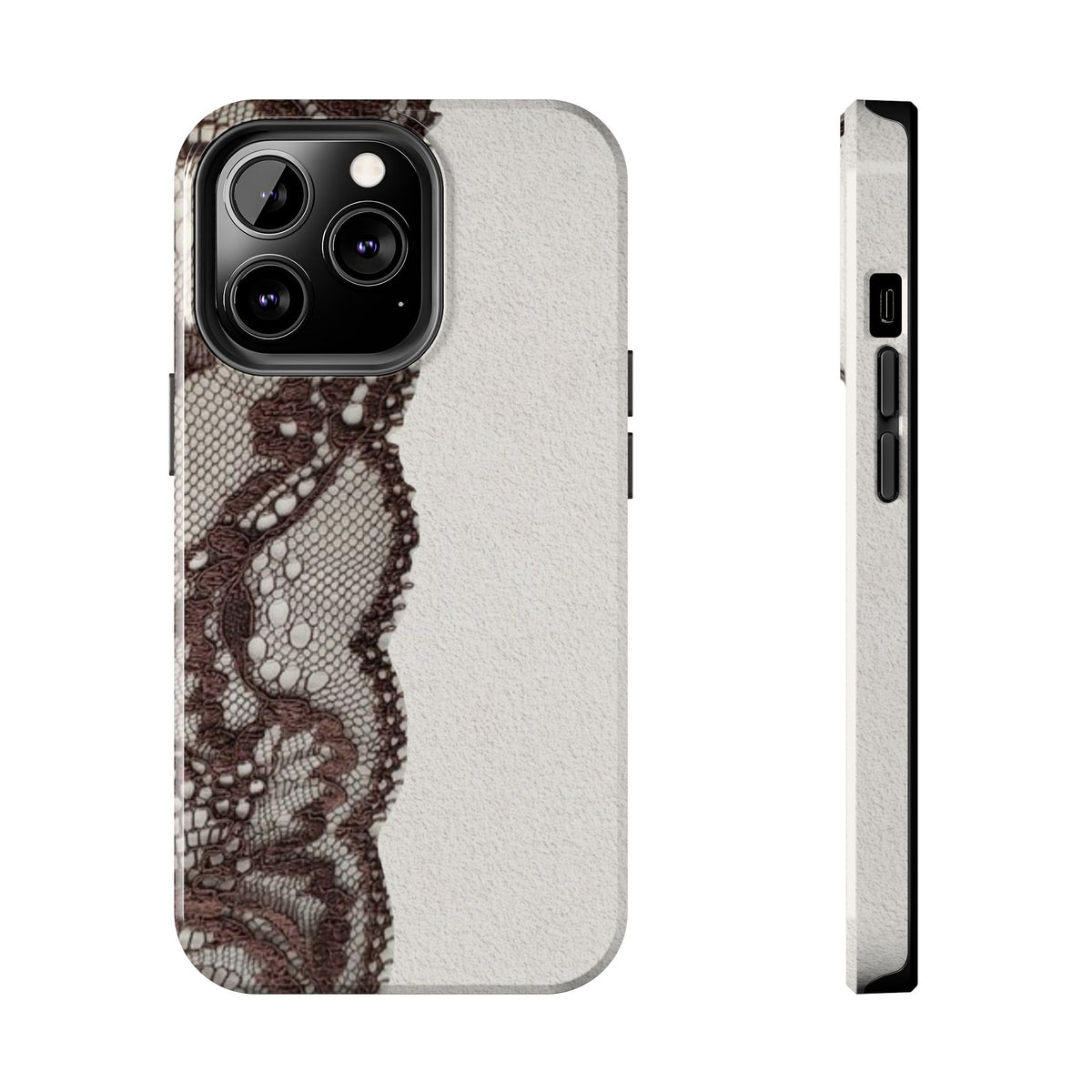 Brown Lace Edge iPhone Case