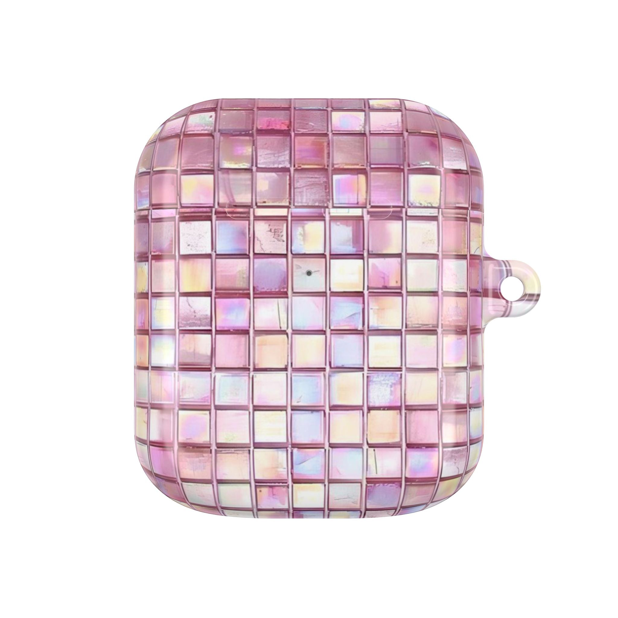 Pink Square Glass AirPod Case