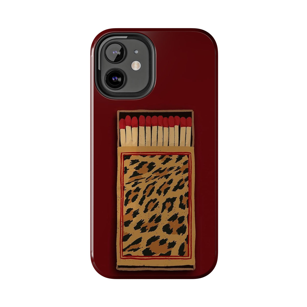 Burgundy Match iPhone Case