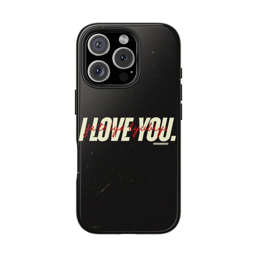 'I love you' in black Heated Rivalry iPhone Case
