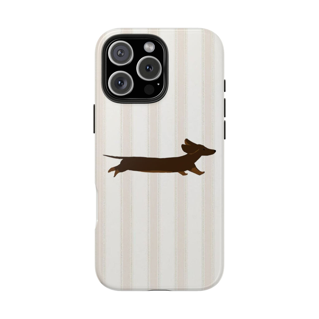 Leaping Dachshund iPhone Case