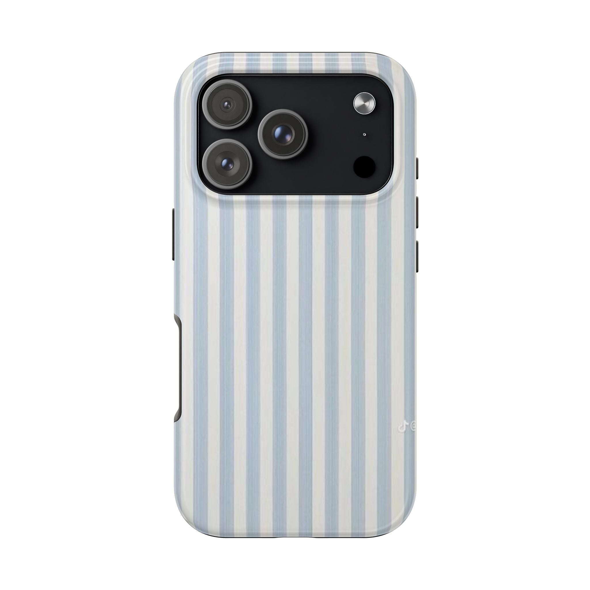 Blue and White Line iPhone Case